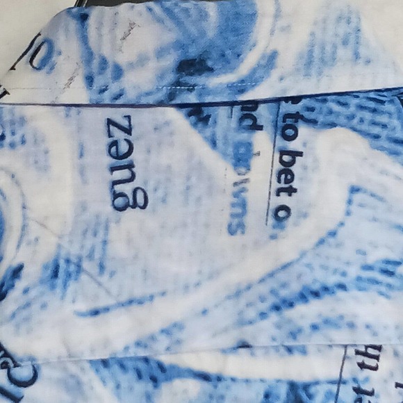 Blue Gear Shirt Men's Size Large‎ Slim Fit Small Button Front Blue - Picture 12 of 12